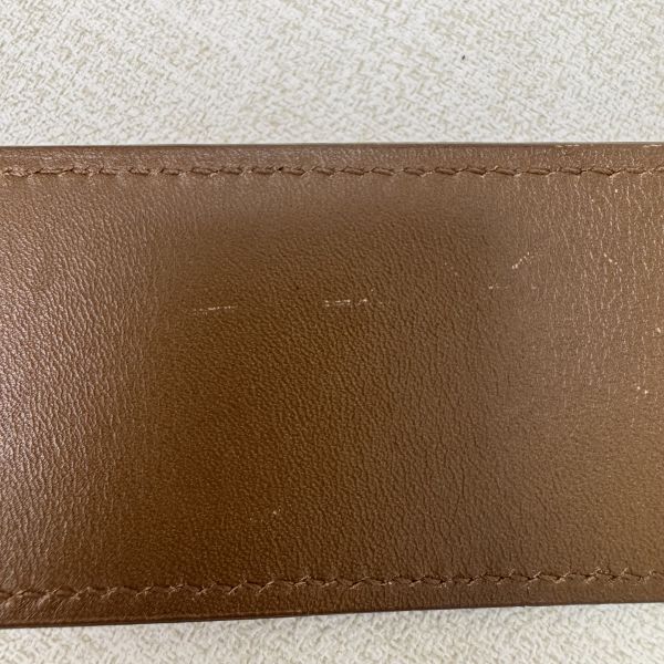 Bottega Veneta 金色圓頭 棕色編織 皮帶 腰帶 