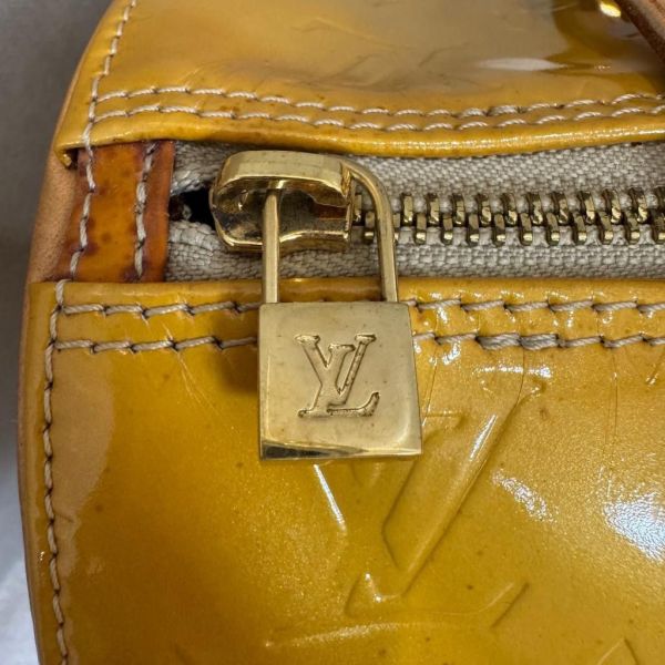 Louis Vuitton 黃色漆皮圓筒包 