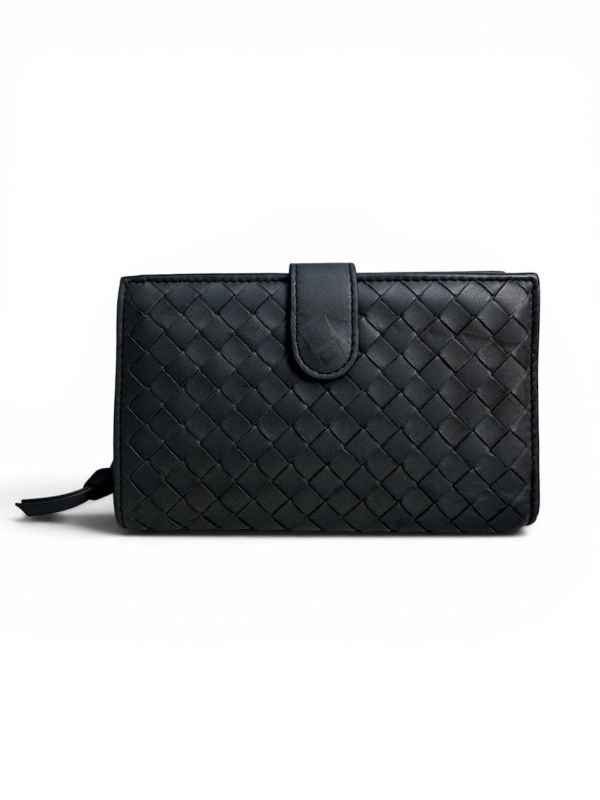 Bottega Veneta 經典小羊皮手工編織扣式皮夾 