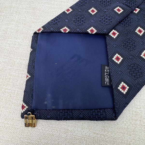 Daks 藍 方形圖紋 領帶（中古） 