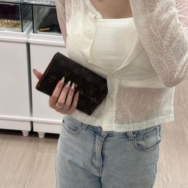 Louis Vuitton 滿版老花中夾 