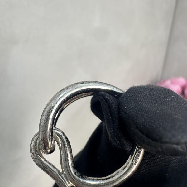 Hermes 中古銀色扭結絲巾環絲巾扣 