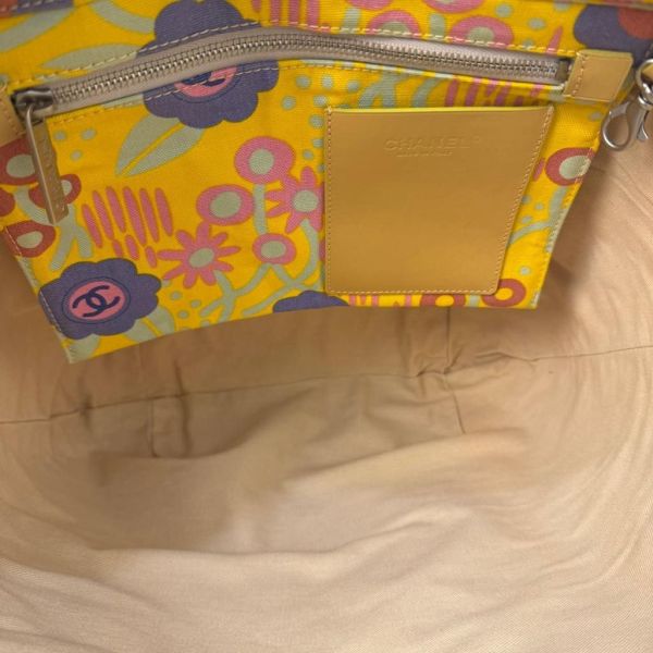 （出清特惠）Chanel 春日圖花草編沙灘包 