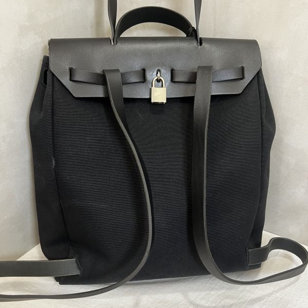 Hermès 帆布Herbag二用後背包 
