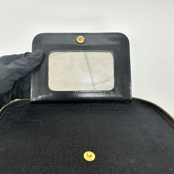 Versace Vintage 中古太陽神標誌黑色手提化妝包 