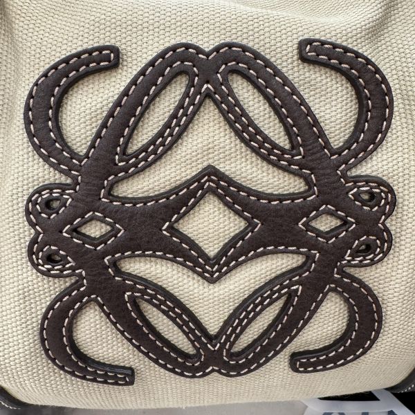 LOEWE Anagram 帆布皮革拼接波士頓包/手提包 