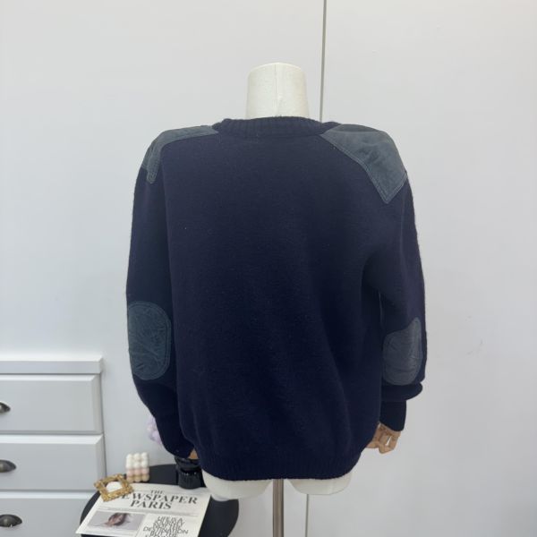 Burberry 皮拼羊毛衣 