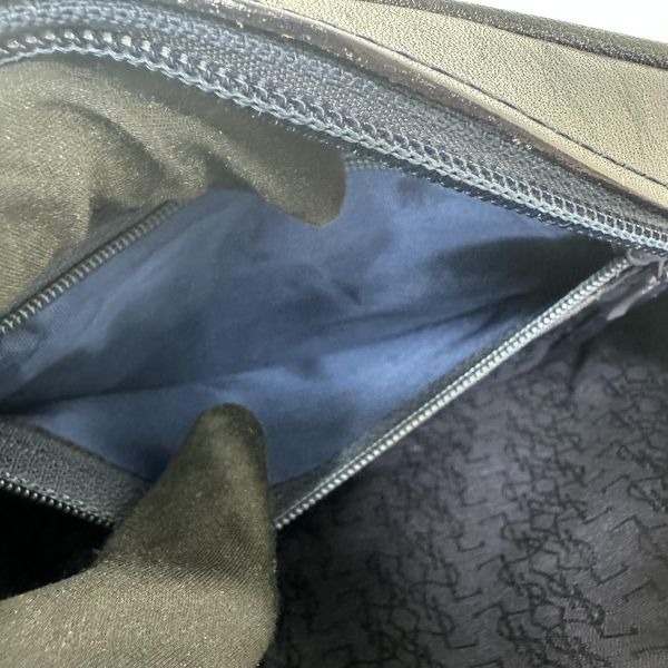 YSL Vintage 中古白色編織皮革信封斜背包包 