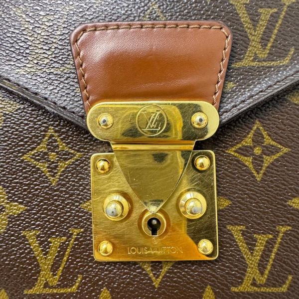 Louis Vuitton 紅皮老花 手提公事包 