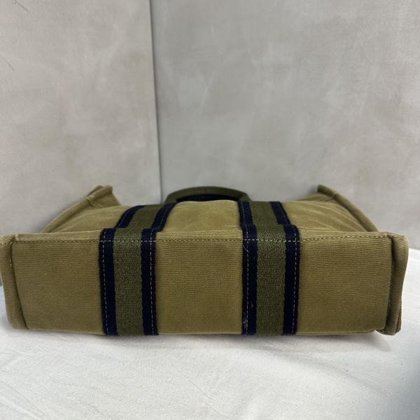 Hermès 中古綠色小號帆布手袋 