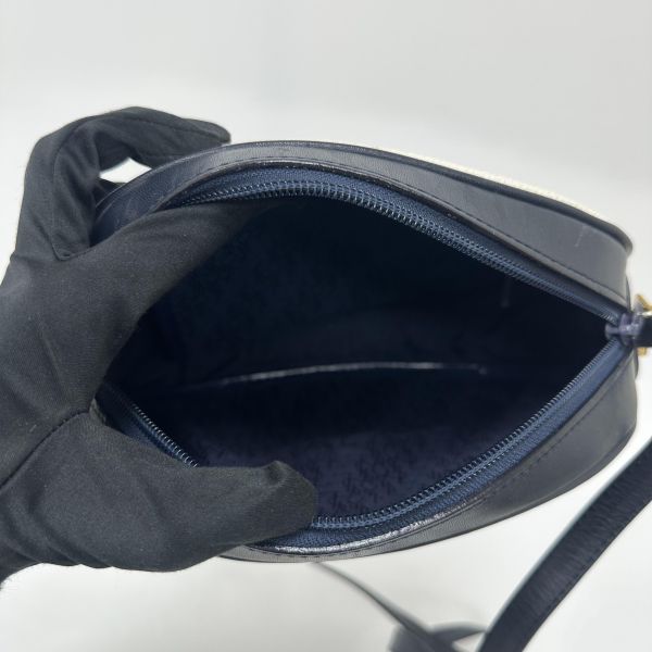 YSL Vintage 中古白色編織皮革信封斜背包包 