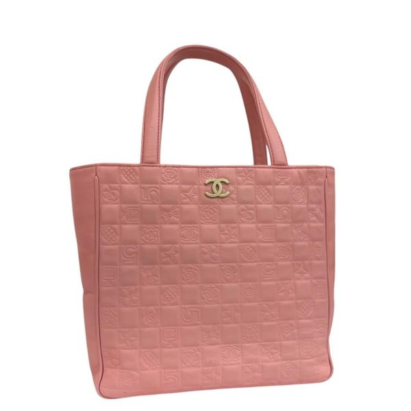 Chanel 浮雕粉色托特包 