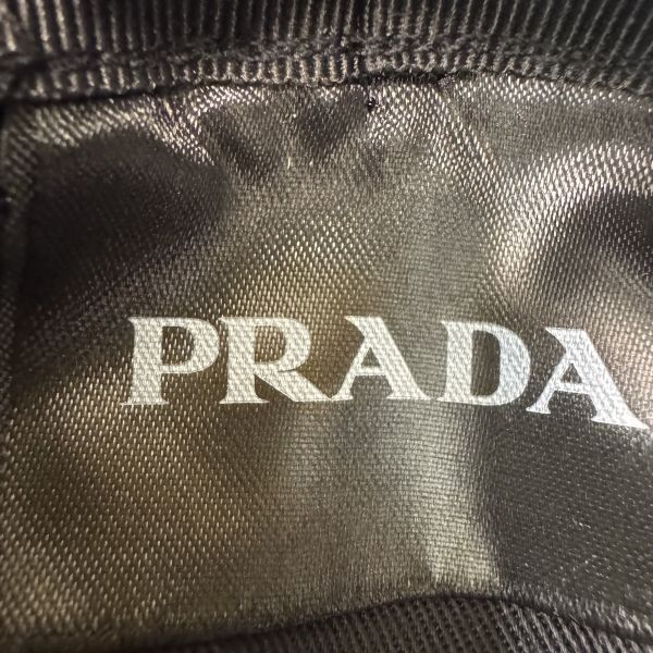 Prada 黑色尼龍三角鐵牌logo 漁夫帽 