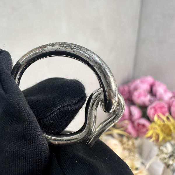 Hermes 中古銀色扭結絲巾環絲巾扣 