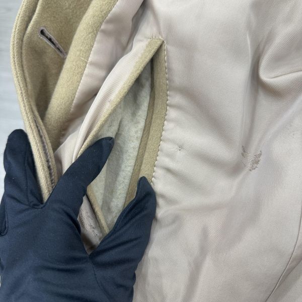 Burberry卡其色毛領大衣 