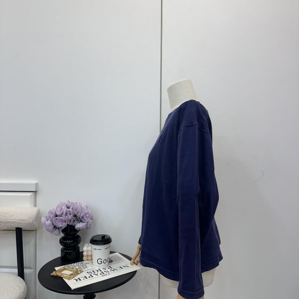 YSL 深藍色圓領衛衣 