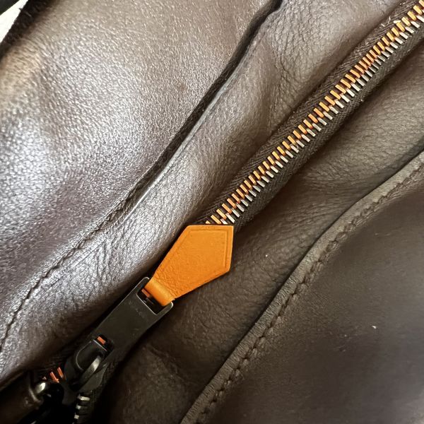 Hermès 咖色手提肩背包 