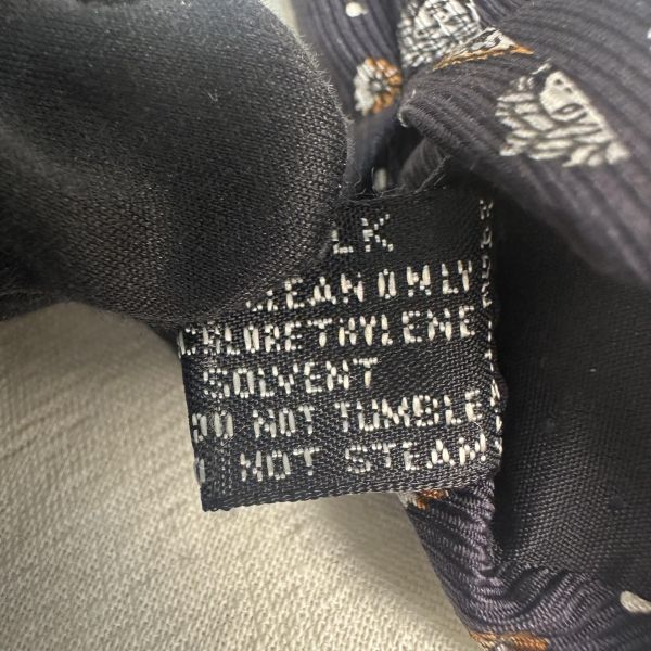 VERSACE 經典美杜莎菱格領帶 領結 絲綢（中古） 