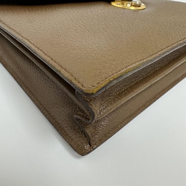 Gucci古馳 棕色復古信封包 