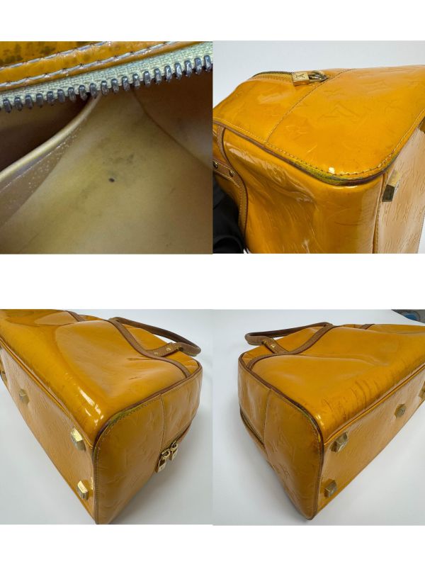Louis Vuitton路易威登 芥末黃漆皮系列 手提包 