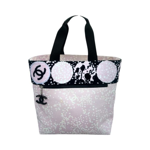 Chanel 粉色帆布托特包 