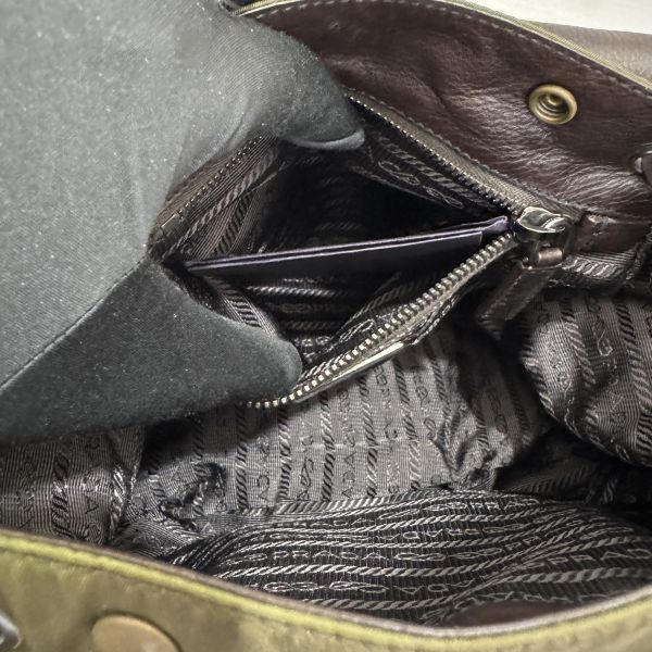 Prada 普拉達 Archive 尼龍皮革拼接郵差包 