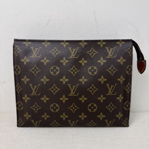 LV 白皮 老花洗漱包 