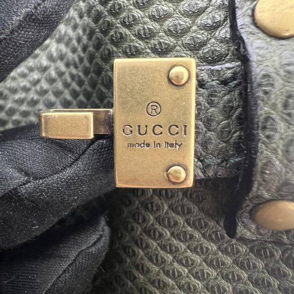 Gucci皮革迷你水桶包 