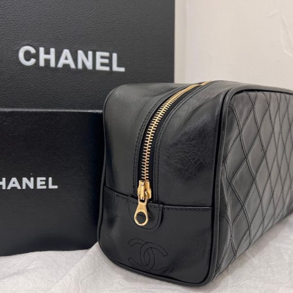CHANEL 香奈兒皮革化妝包 