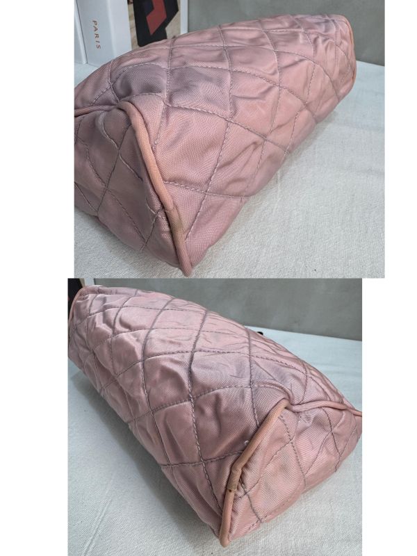 PRADA Tessuto 菱格紋尼龍化妝包手拿包* 