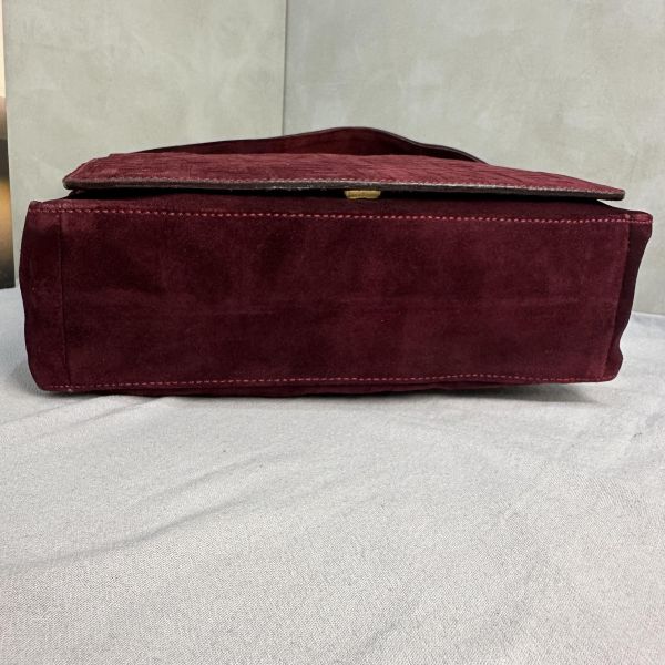 Fendi Zucca 深紅斜肩包 