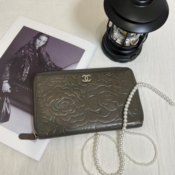 CHANEL 山茶花系列 長夾卡夾 