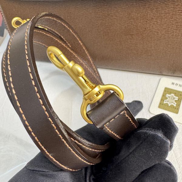 Burberry 復古拼接皮革手提包* 