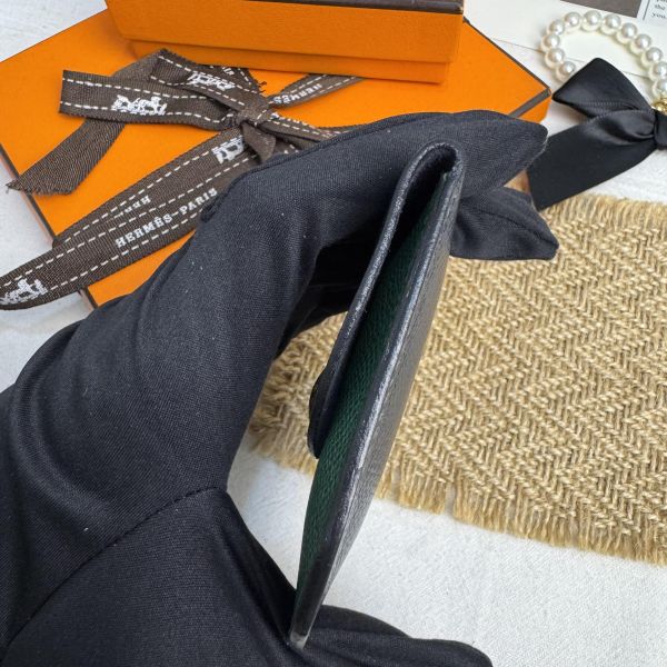 Hermès 藍綠迷你零錢包 