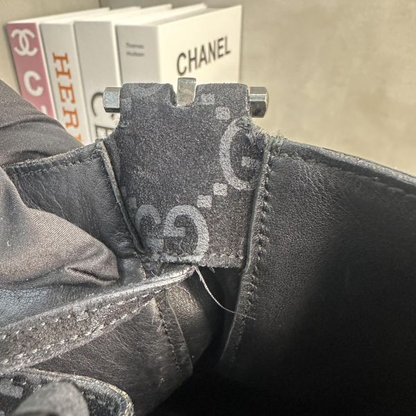 GUCCI GG柄 黑色麂皮肩背包 / 托特包* 