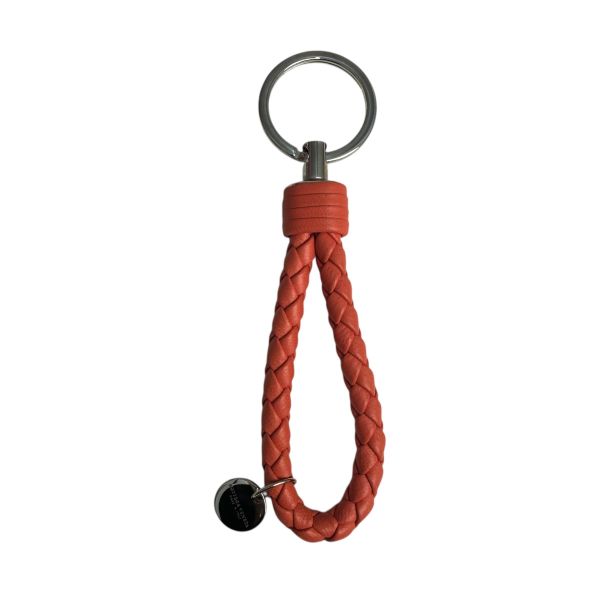 BV 中古橘色小編織鑰匙圈吊飾 