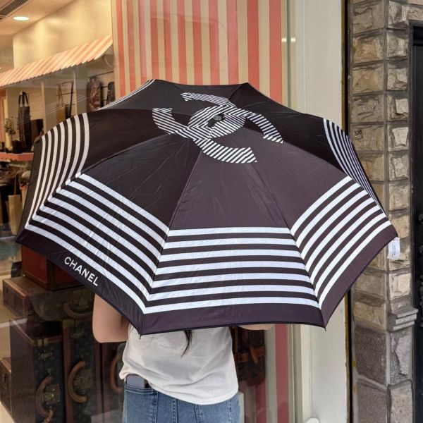 Chanel 黑色反向收納傘 
