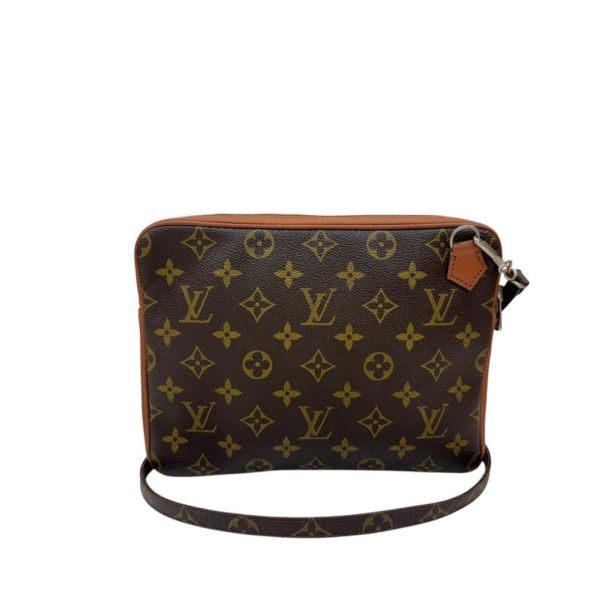 Louis Vuitton 紅皮老花方形斜背包 