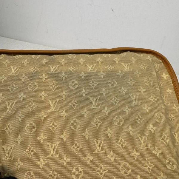 Louis Vuitton 黃色丹寧拼焦糖皮革斜背包 