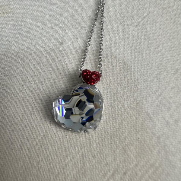 Swarovski 施華洛世奇 近新愛心水鑽項鍊 