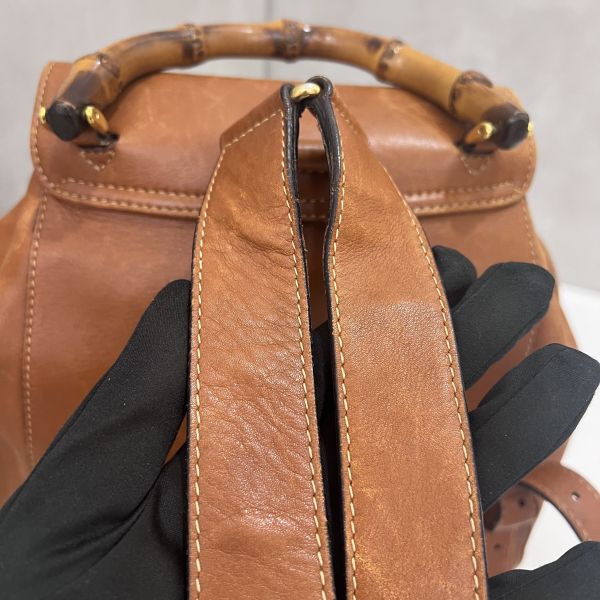 Gucci 竹節雙肩包 