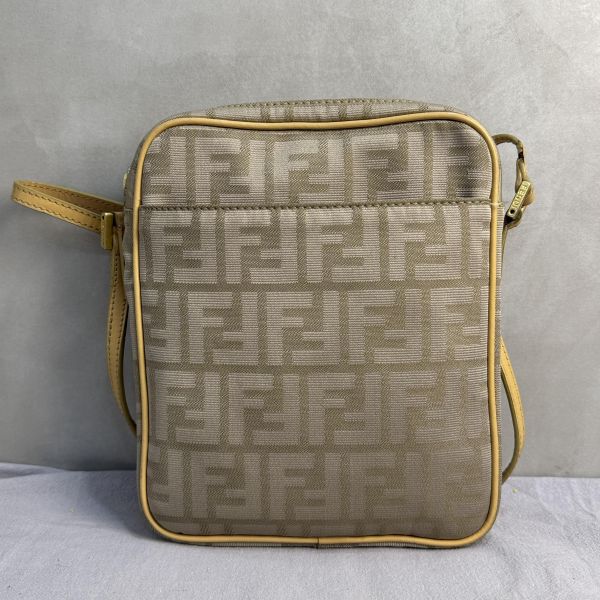 Fendi 芬迪 緹花帆布斜背包 
