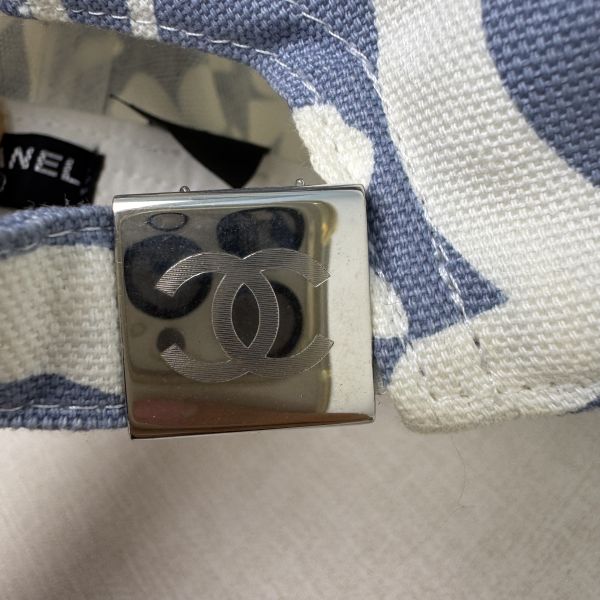 Chanel 藍色 幸運草雙C logo 棒球帽 