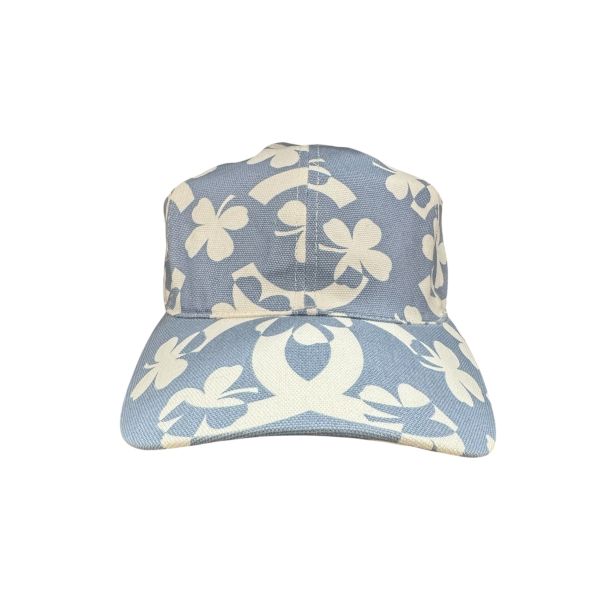 Chanel 藍色 幸運草雙C logo 棒球帽 