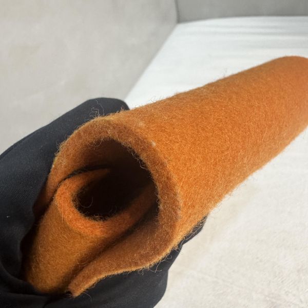 HERMES 中古Etui Cartes GM 橘色毛氈撲克牌套 多功能收納盒 