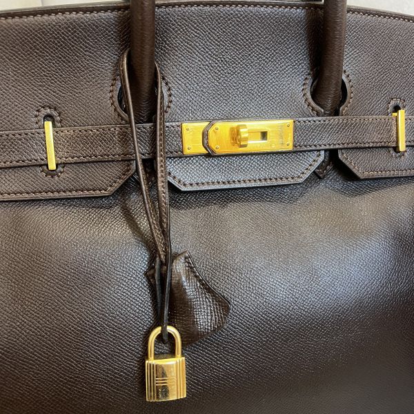 Hermès Birkin 柏金包 35 深巧克力色 