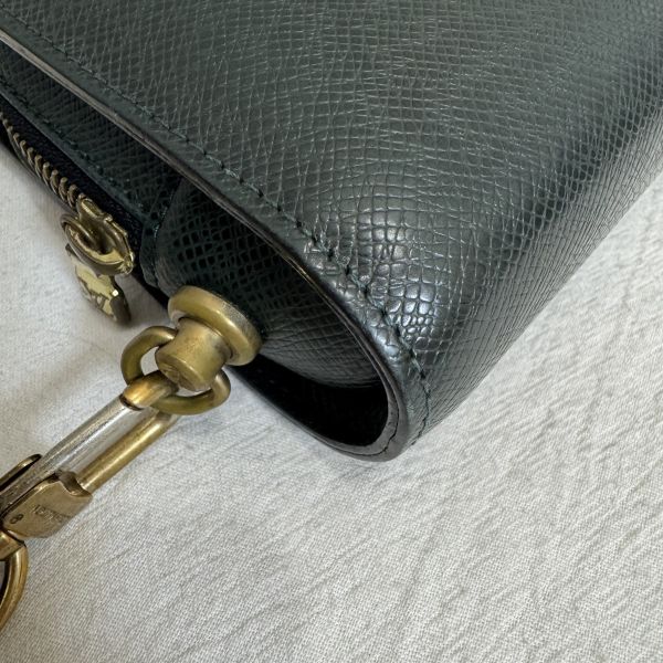 Louis Vuitton 墨綠色 Epi水波紋手拿包 