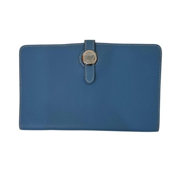Hermès Béarn Wallet 藍色長夾 