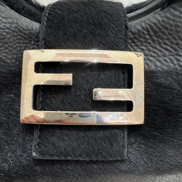 FENDI 馬毛黑色肩包 