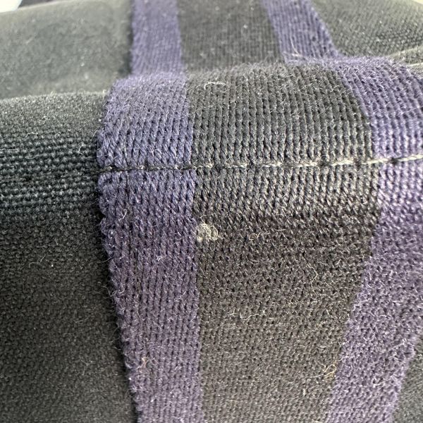 Hermès 中古紫拼黑小號帆布手袋 